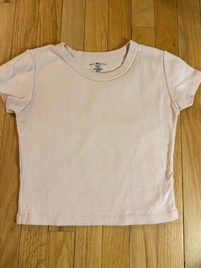 brandy melville light pink baby tee